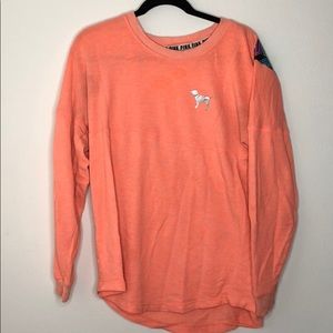 Pink crew neck sweatshirt